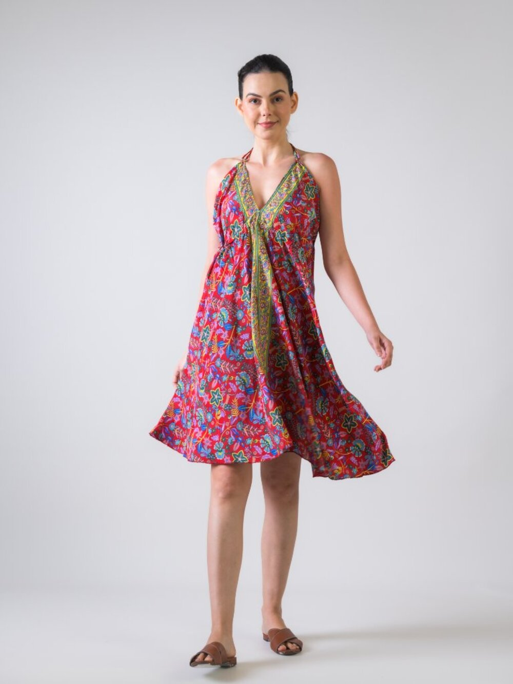 26.) Rhea Fine Print Short Dress (Assorted)